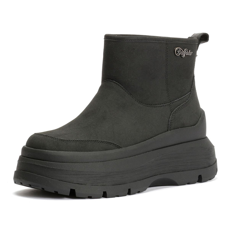 Buffalo Olympia Pull On LO Warm Damen Schwarze Stiefel