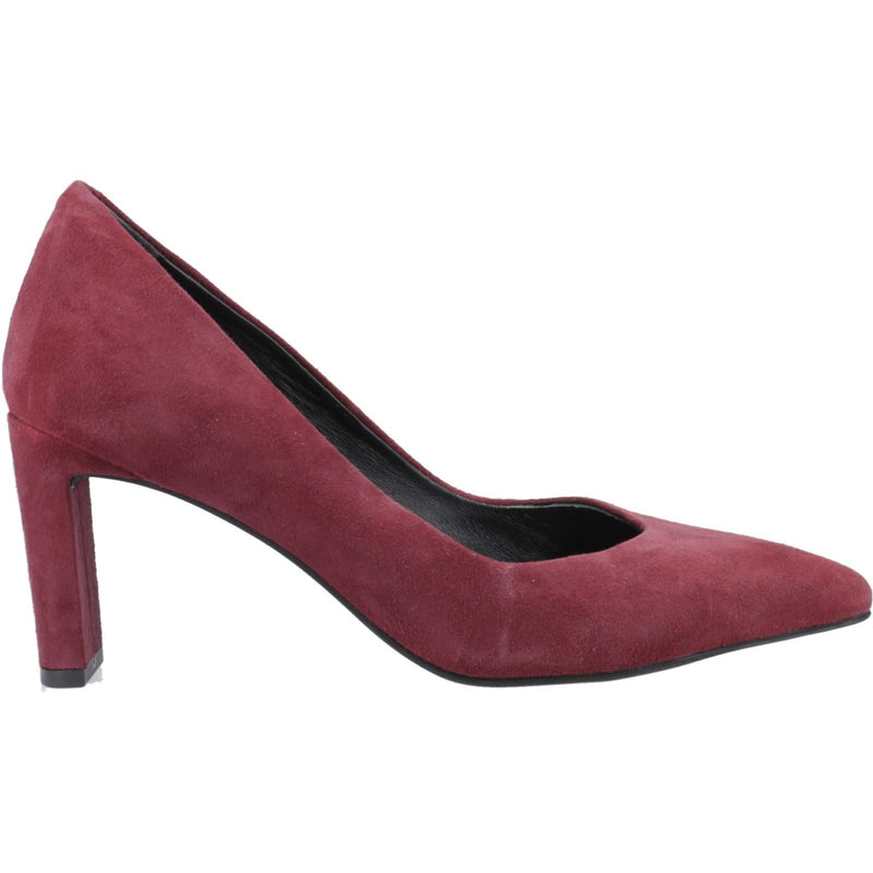 Hush Puppies Olivia Wildleder Damen Bordeaux runde Pumps