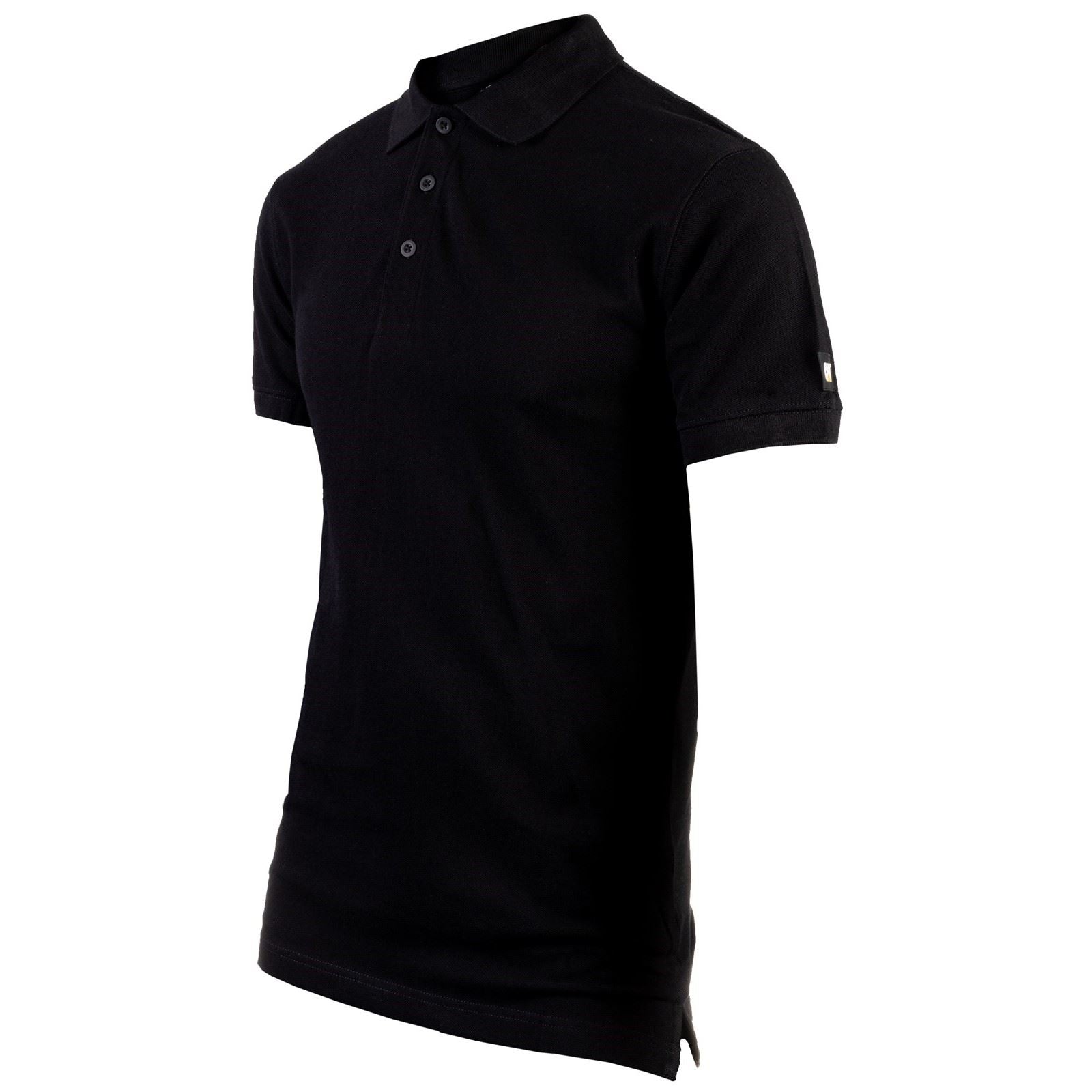 Caterpillar Essentials Baumwolle Herren Schwarzes Polohemd