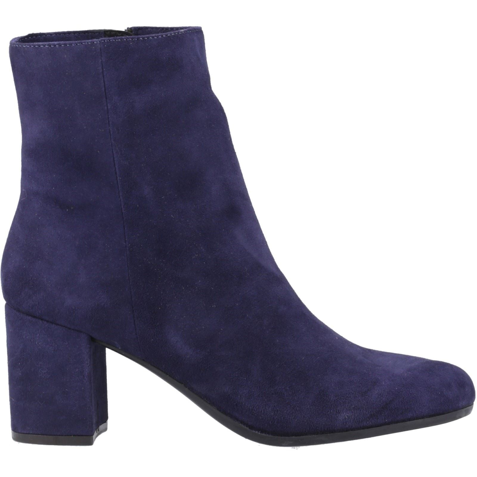 Hush Puppies Octavia Damen Wildleder Navy Stiefeletten mit Absatz