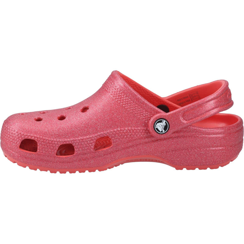Crocs Classic Glitter Thermoplastische Kirschrote Clogs