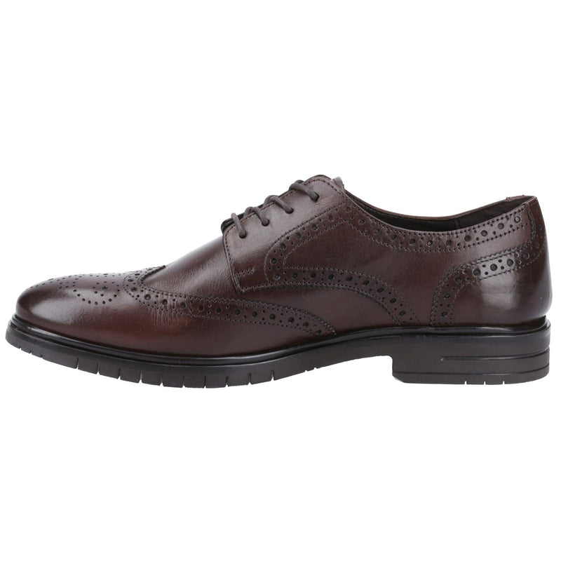 Hush Puppies Santiago Herren Brogues Schuhe Aus Braunem Leder
