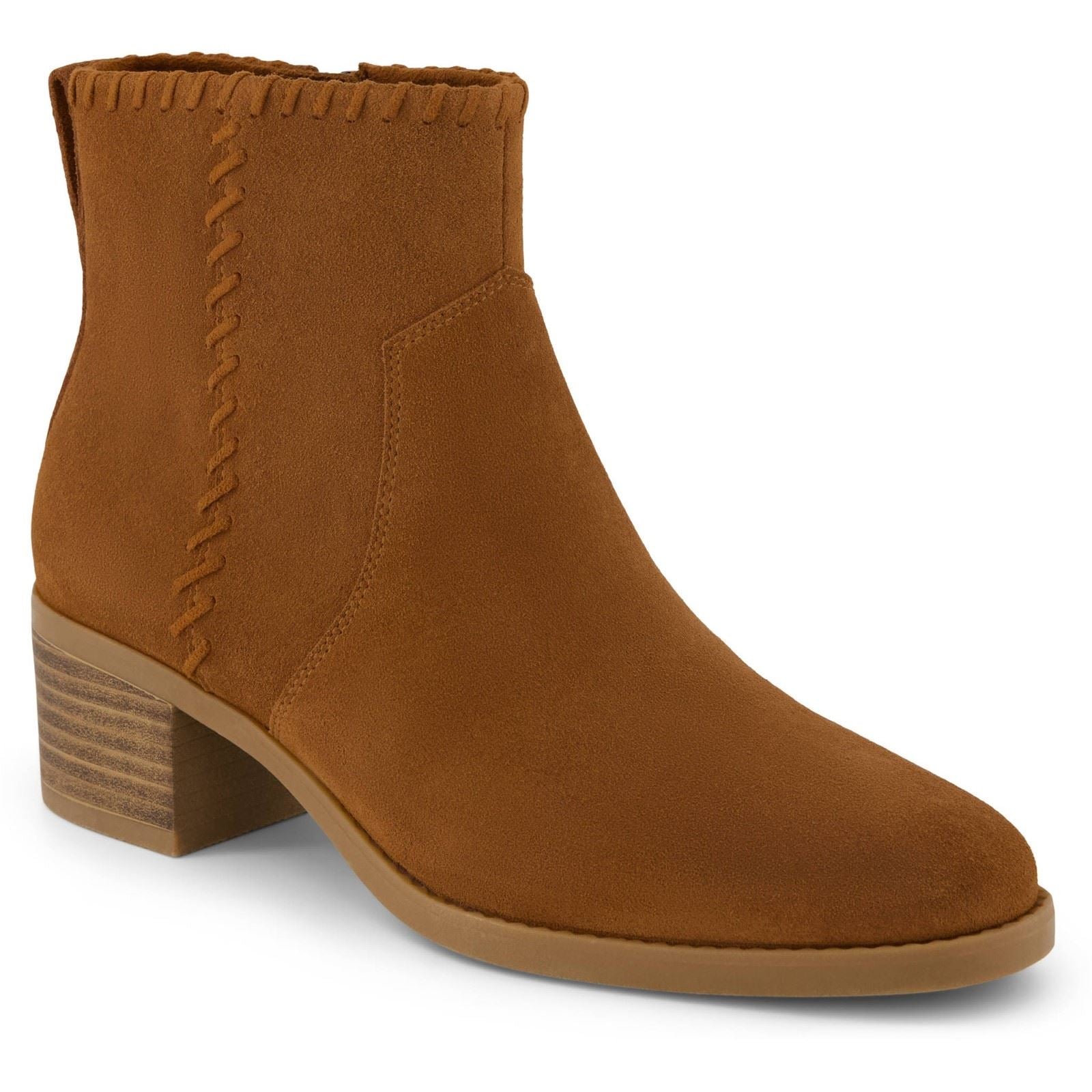 TOMS Delilah Heeled Wildleder Damen Tan High Heels Stiefeletten