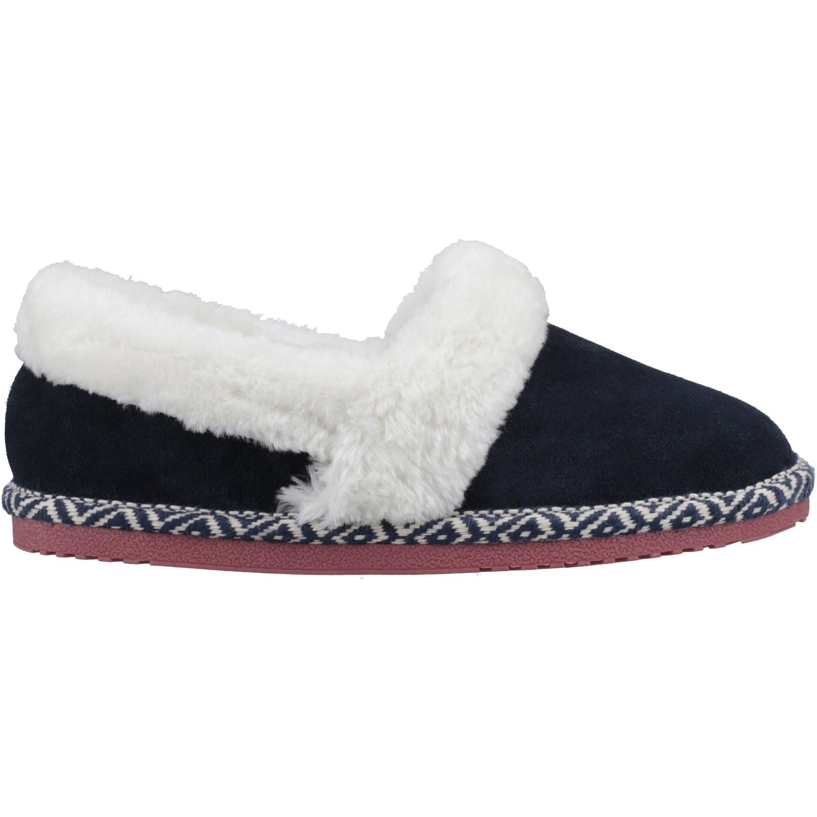Hush Puppies Ariel Wildleder Damen Hausschuhe In Marineblau