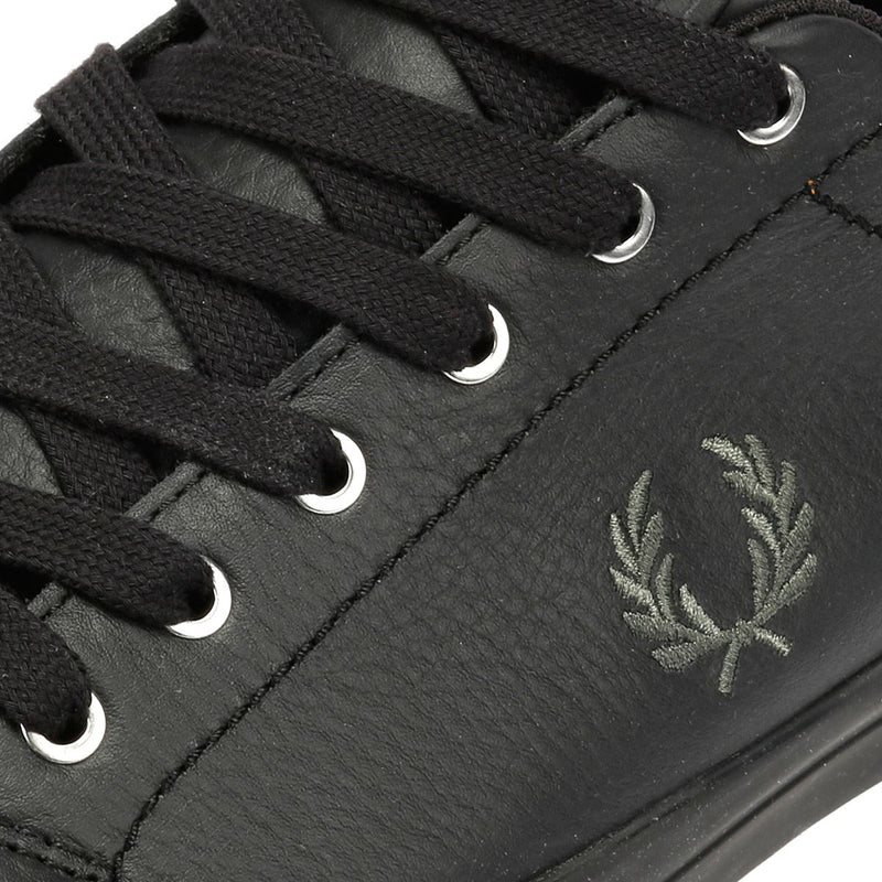 Fred Perry Baseline Herren Schwarz Leder Sneakers