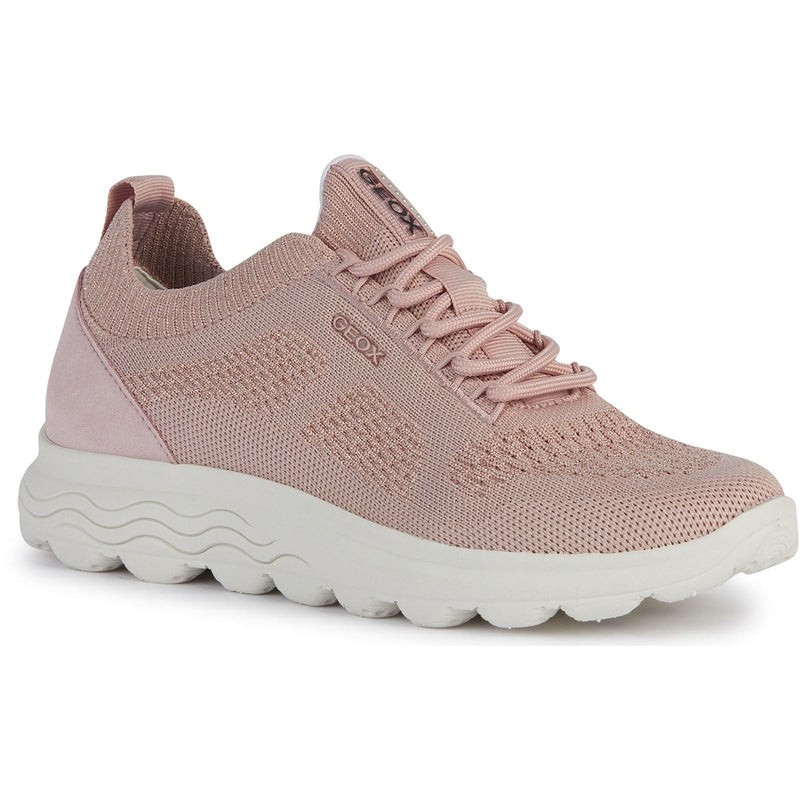 Geox D Spherica A Leder Damen Leichte Rosé Sneakers