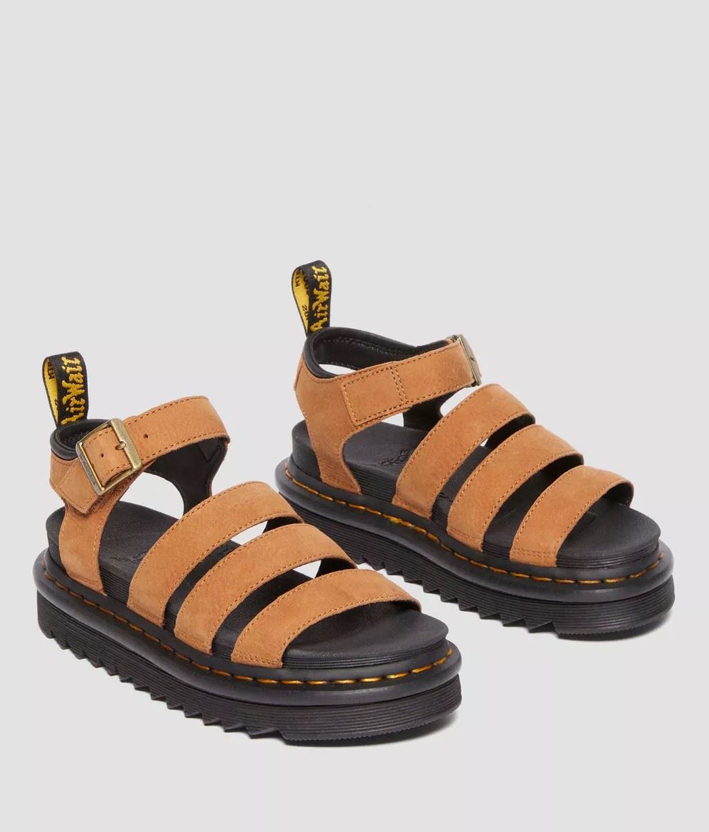 Dr. Martens Blaire Tumbled Nubuck Nubuk Damen Braun Sandalen