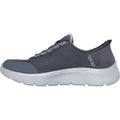 Skechers Go Walk Flex Clear Creek Damen-Sneaker Aus Textil In Anthrazit/Lavendel