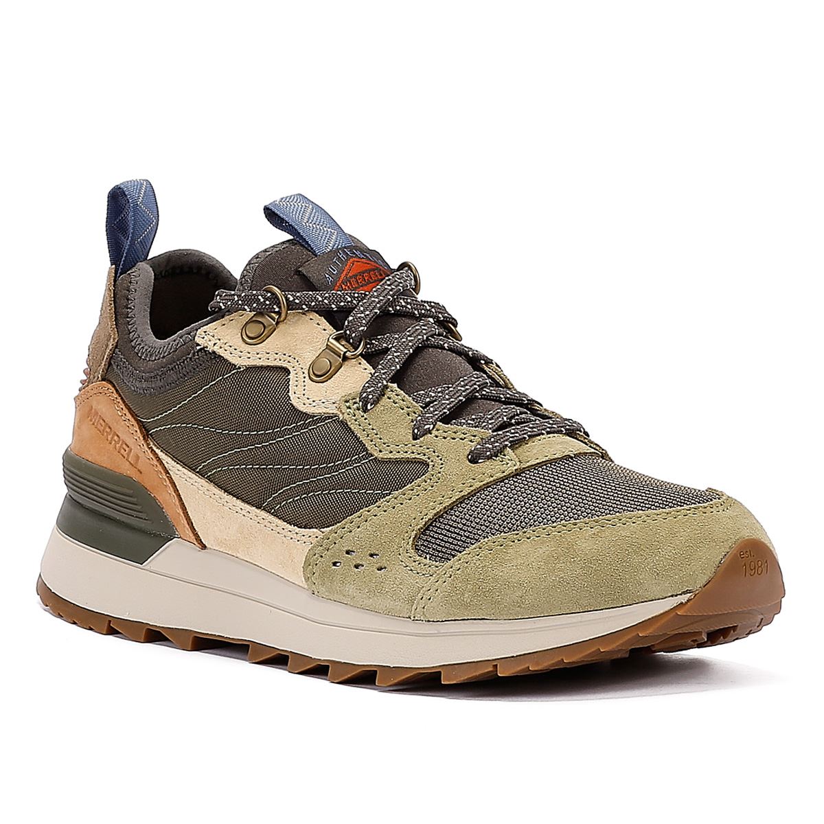 Merrell Alpine 83 Recraft Herren Olivgrün/Mehrfarbige Stoff-Sneakers
