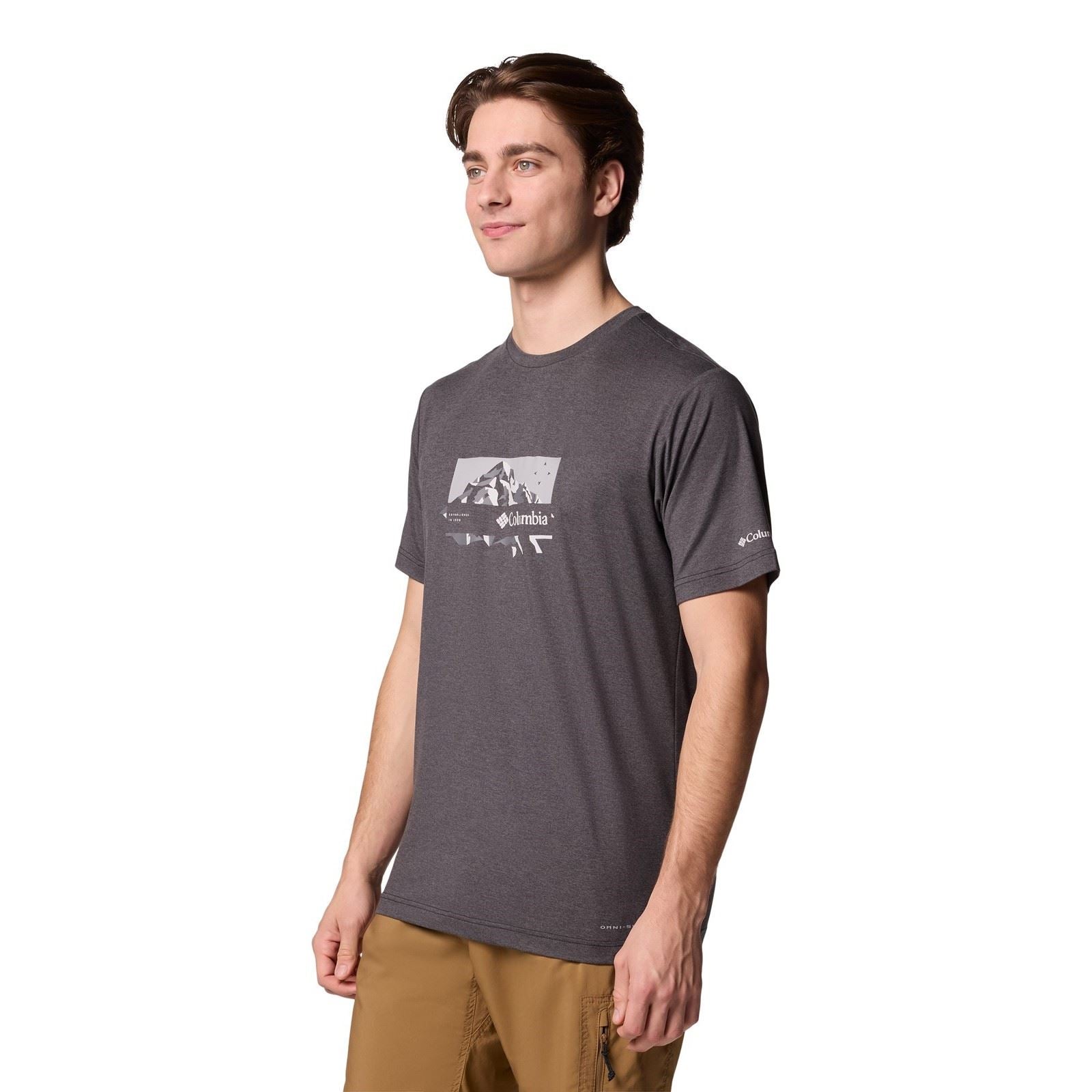 Columbia Kwick Hike Graphic SS Tee Polyester Herren Schwarz Kurzarm T-Shirts