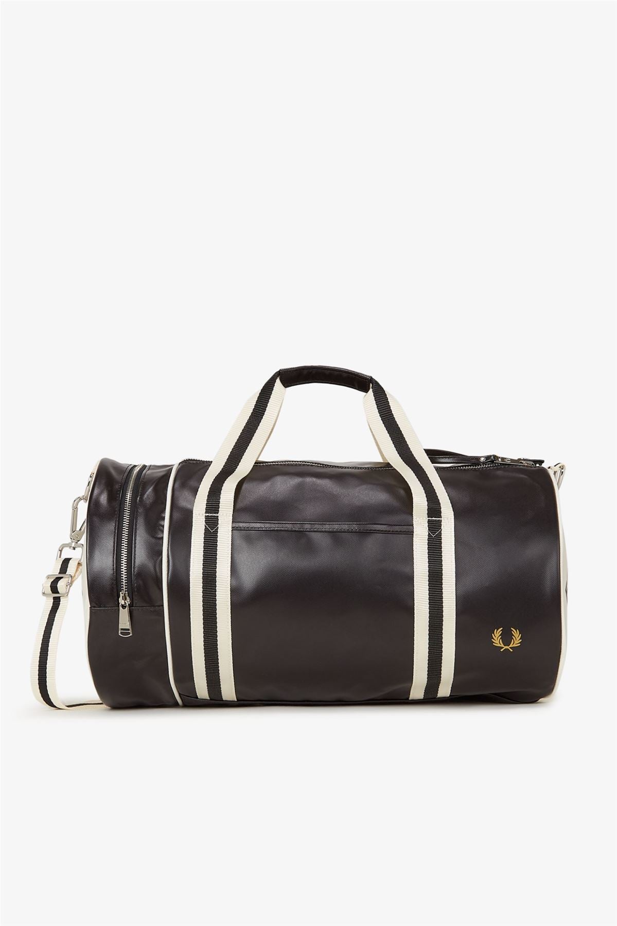 Fred Perry Classic Barrel Polyester Schwarz/Ecru Crossbody-Tasche