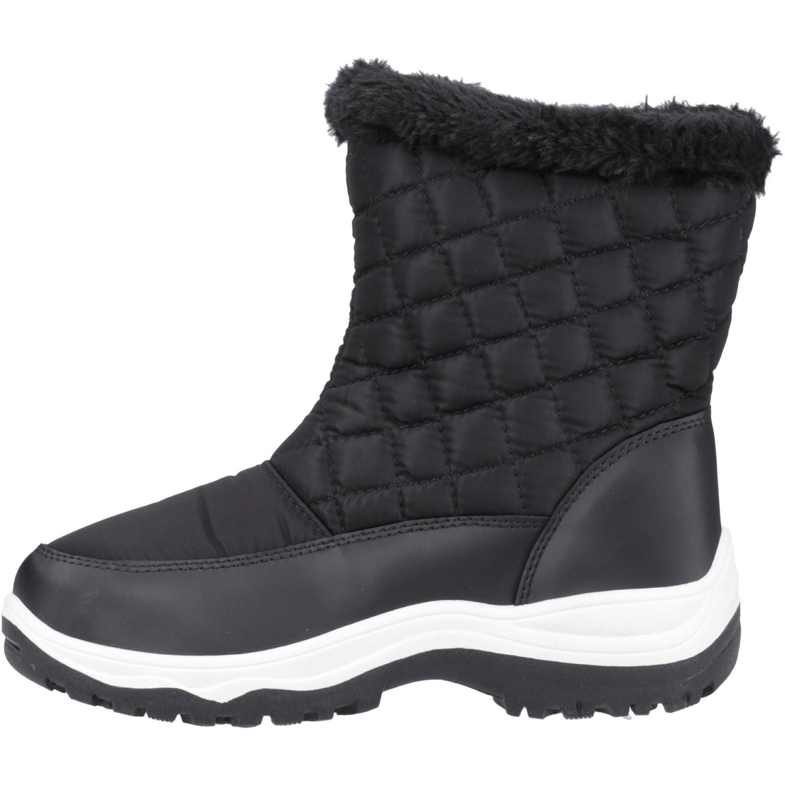 Cotswold Butterrow Textile Damen Schwarze Farbe Winterstiefel bis zur Mitte der Wade