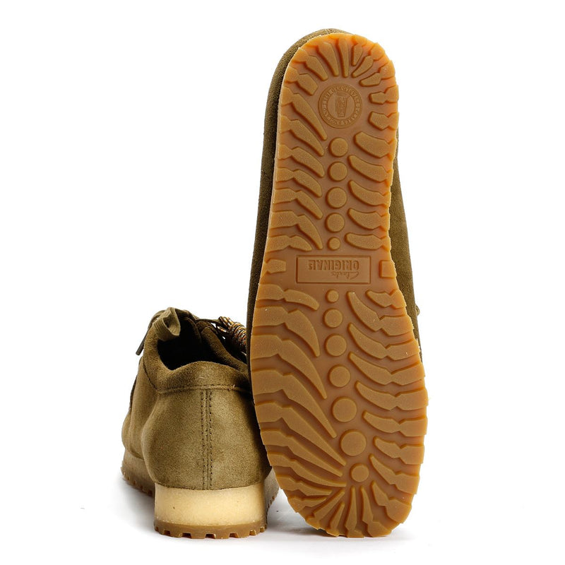 Clarks Originals Wallabee RB Herren Wildleder Schnürschuhe In Grün