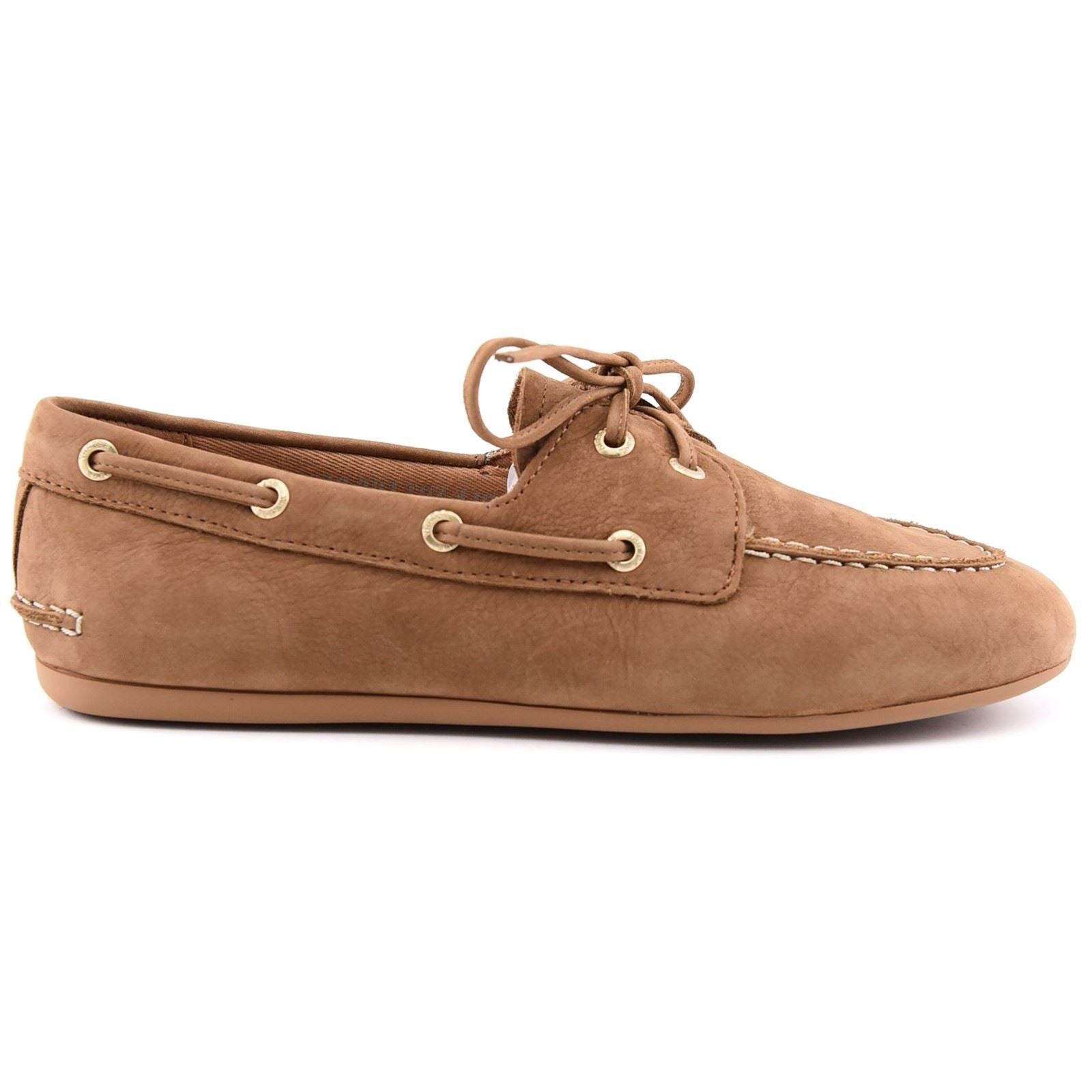 Sperry Slim Boat Leder Damen Beige Bootsschuhe