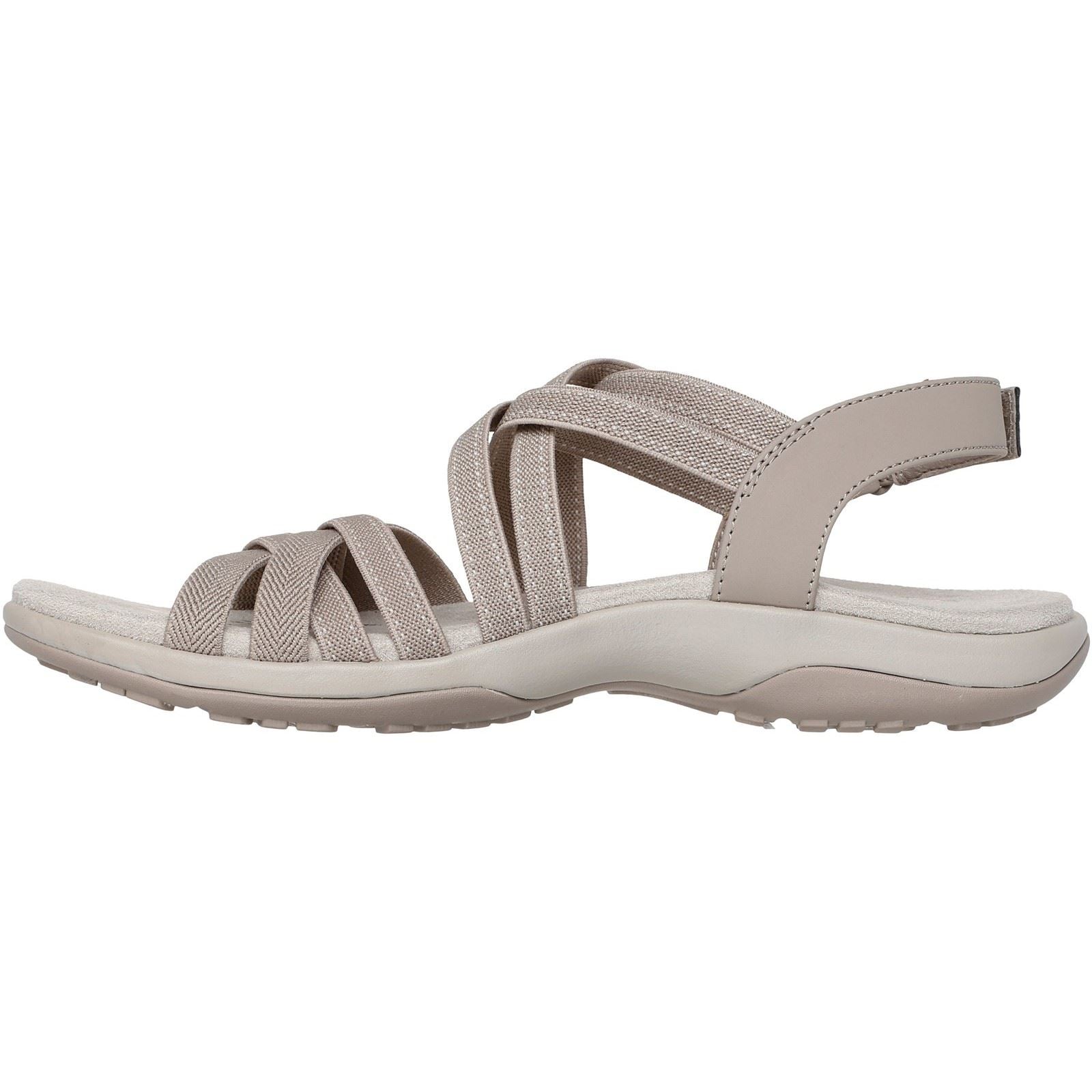 Skechers Reggae Slim - Summer Getaway Polyester Damen Sandalen In Taupe