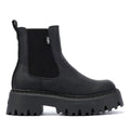 Buffalo Aspen Chelsea Damenlederstiefel In Schwarz