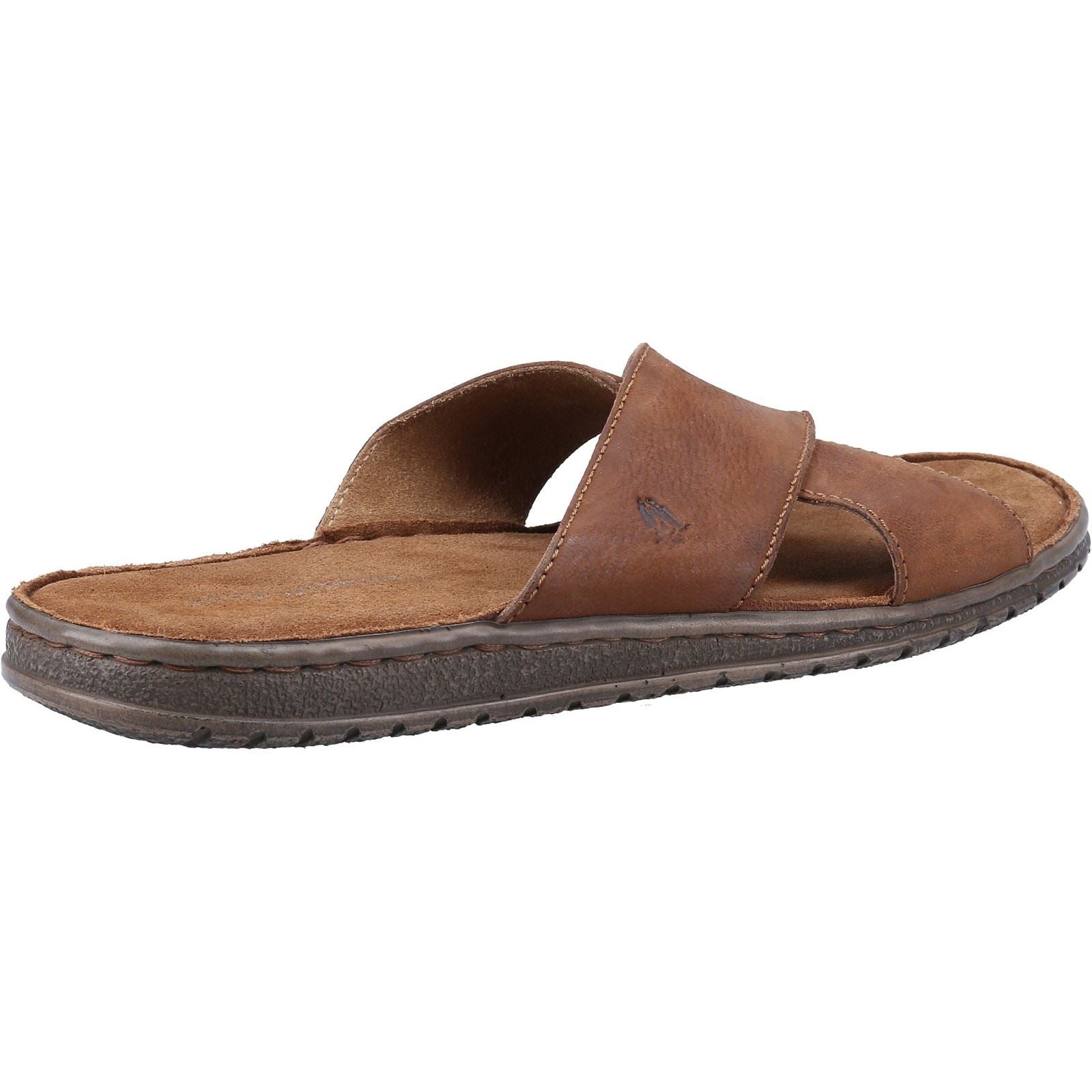 Hush Puppies Nile Cross Over Leder Herren Braune Sandalen