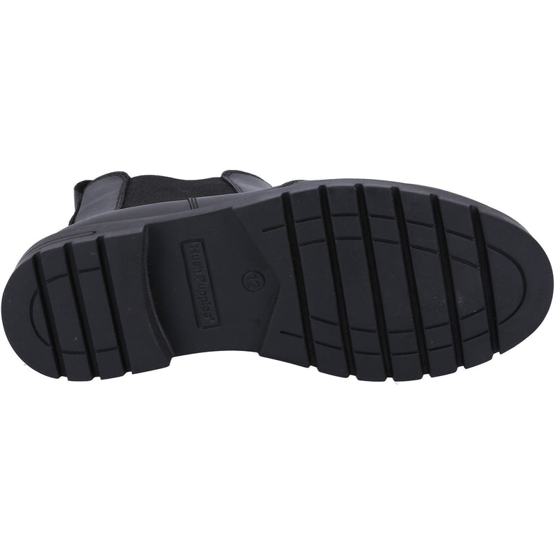 Hush Puppies Laura JNR Mädchen Schwarze Farbe Lederstiefel