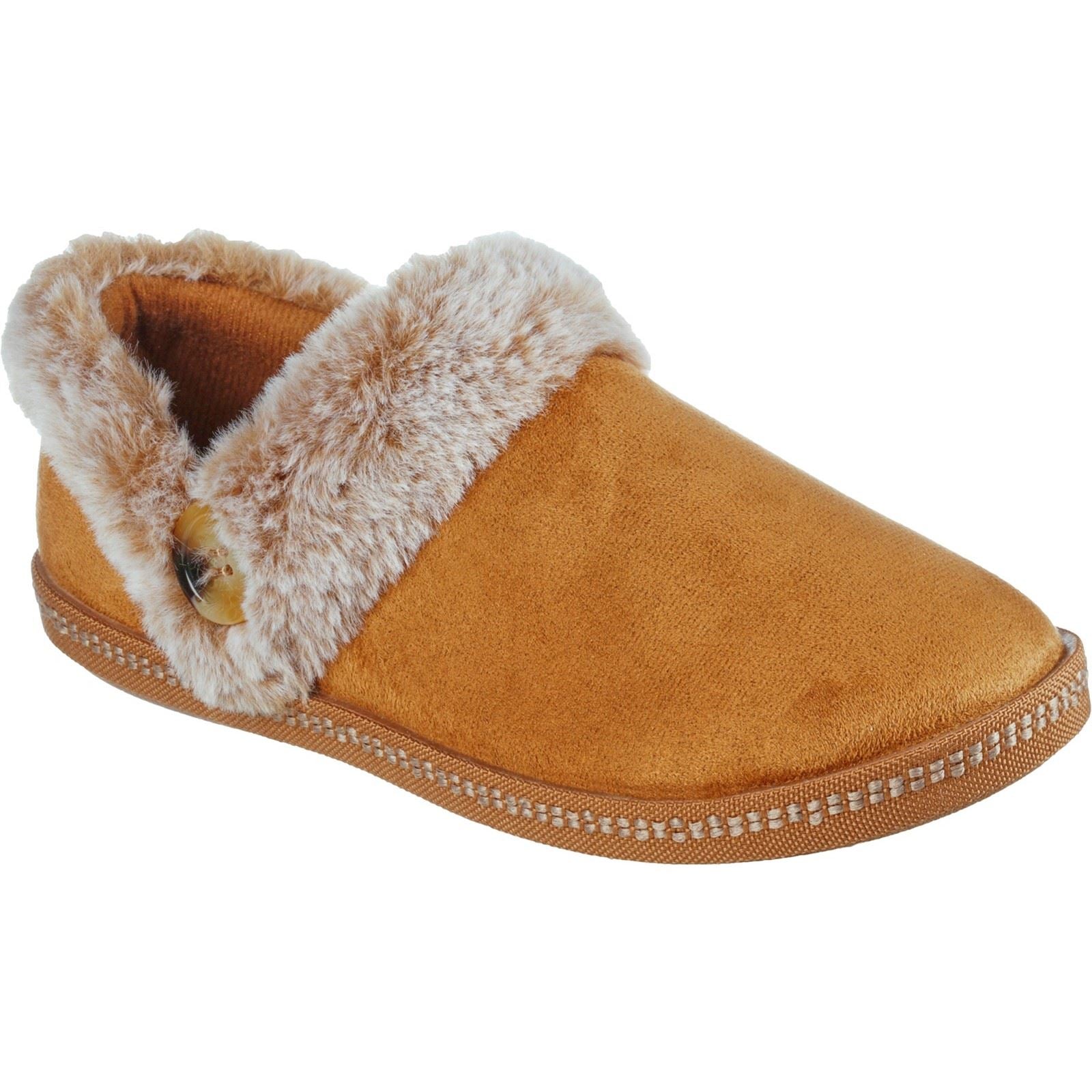 Skechers Cozy Campfire Fresh Toast Textile Damen Hausschuhe In Kastanienbraun