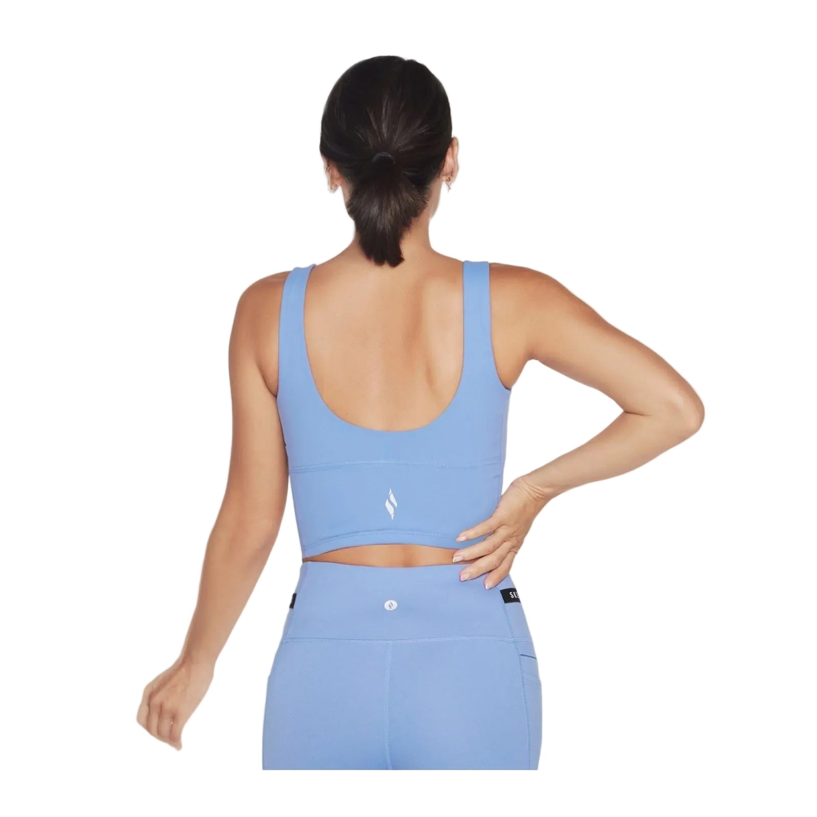 Skechers Performance Goflex Joy Longline Bra Nylon Damen Blauer Sport-Bh