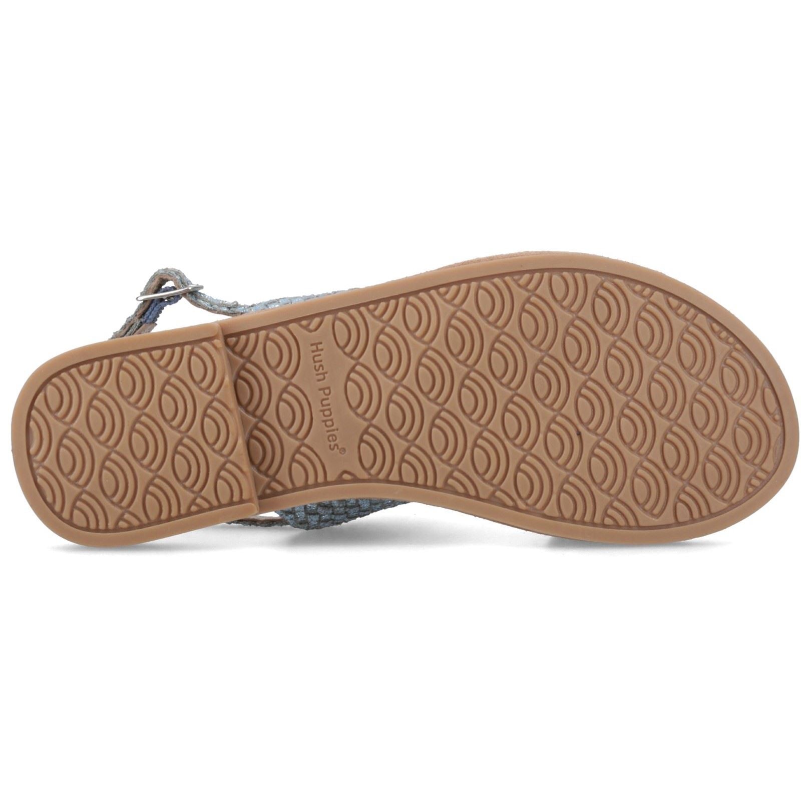 Hush Puppies Helene Sandal Leder Damen Blaue Sandalen