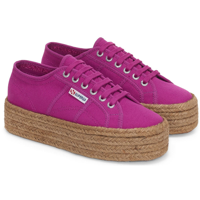 Superga 2790 Rope 100% Baumwolle Damenviolette Lila Turnschuhe