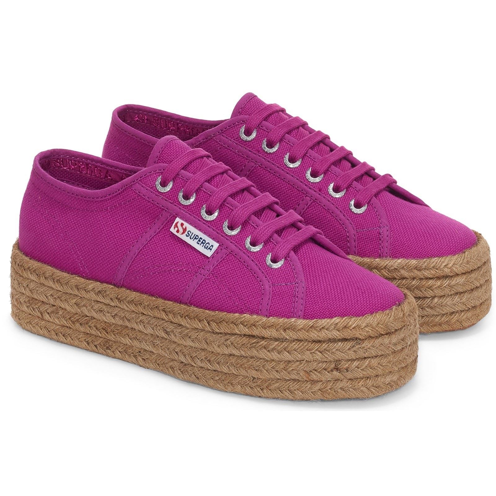 Superga 2790 Rope 100% Baumwolle Damenviolette Lila Turnschuhe