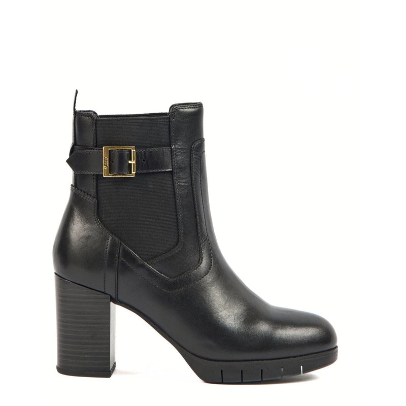 Pod Nala Leder /Textil-Damenstiefel In Schwarz