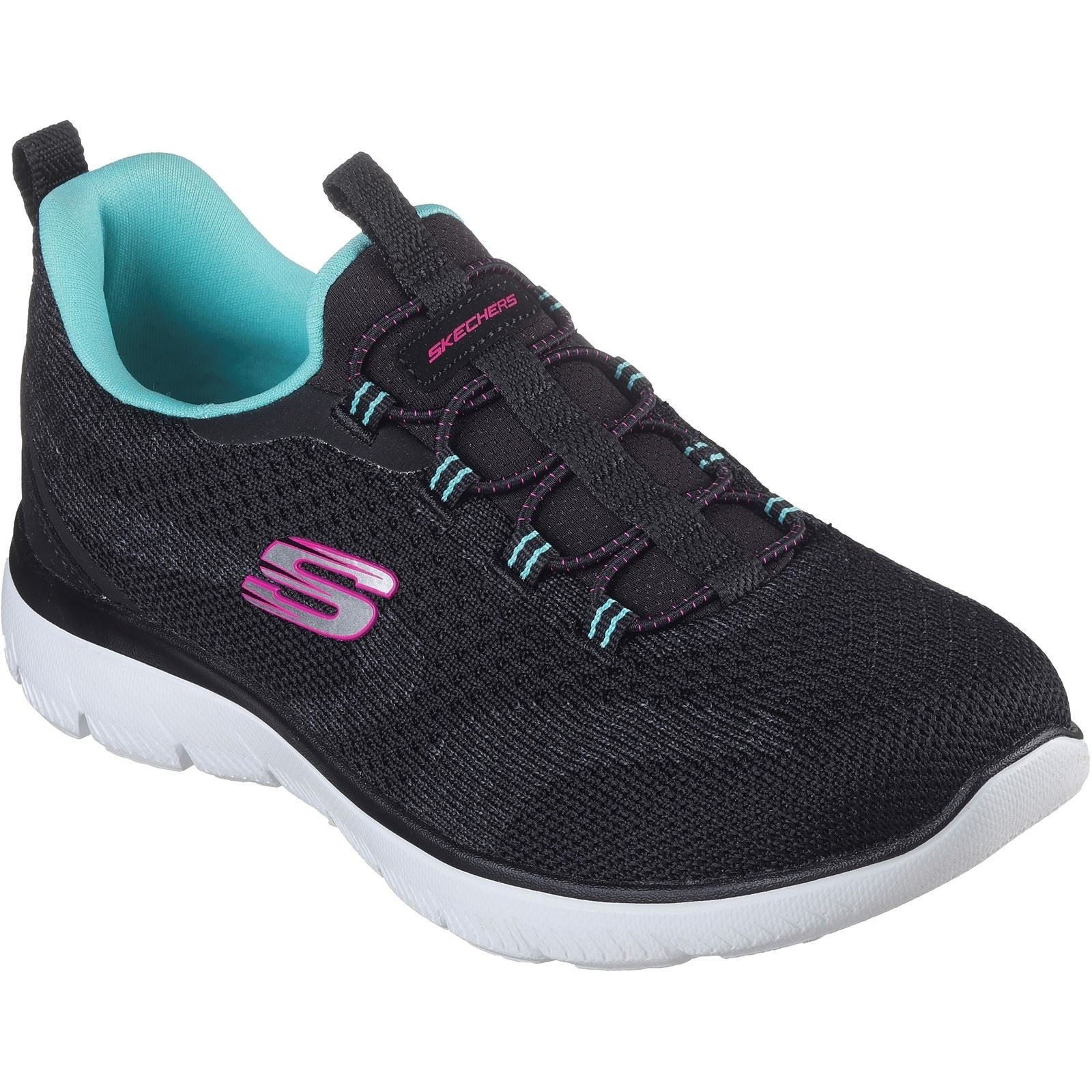 Skechers Summits New Nature Textile Damen-Sneaker In Schwarz/Mehrfarbig