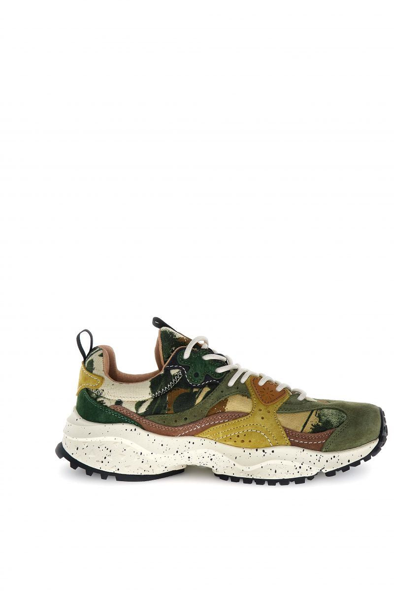 Flower Mountain Wave Wildleder Herren Grüne Sneaker