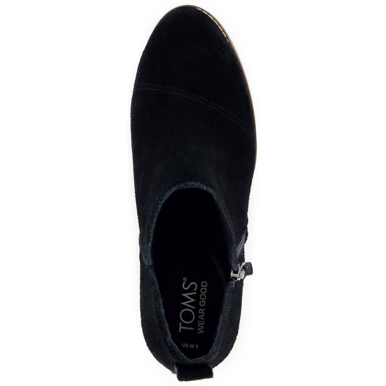 TOMS Goldie Textile Damen Schwarze Absatzstiefeletten