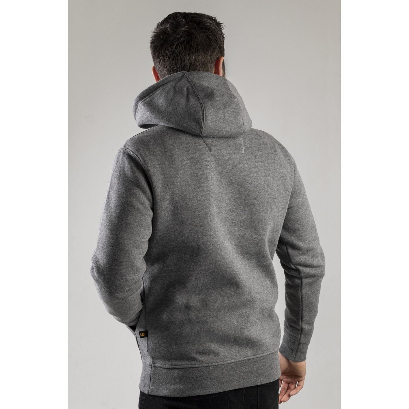 Caterpillar Trademark Baumwoll Herren Graues Kapuzensweatshirt