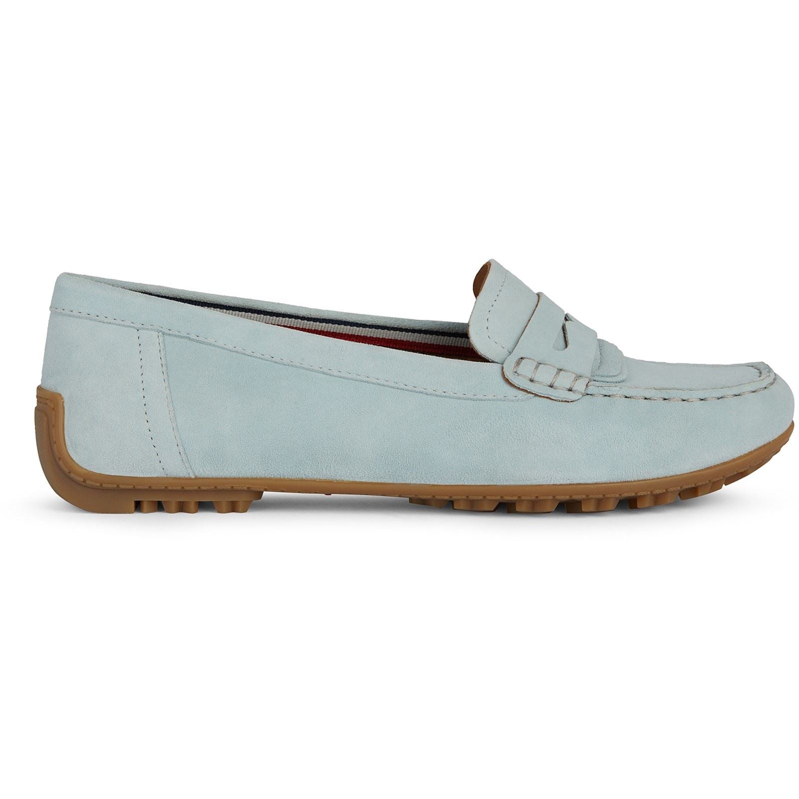 Geox D Kosmopolis Wildleder Damen Hellblaue Mokassinschuhe