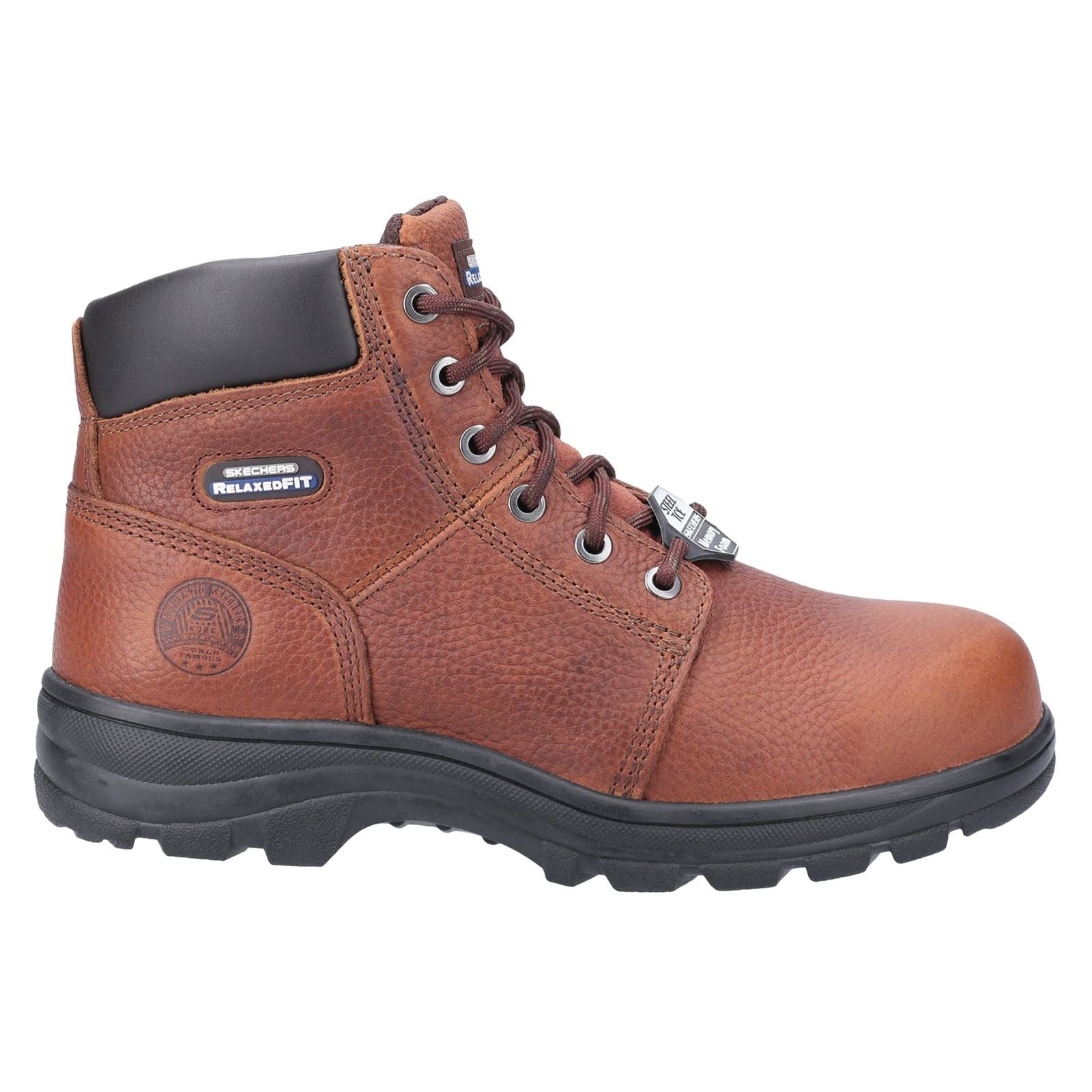 Skechers Workwear Workshire Leder Herren Braune Sicherheitsstiefel