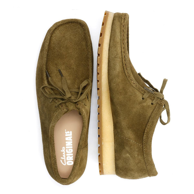 Clarks Originals Wallabee RB Herren Wildleder Schnürschuhe In Grün