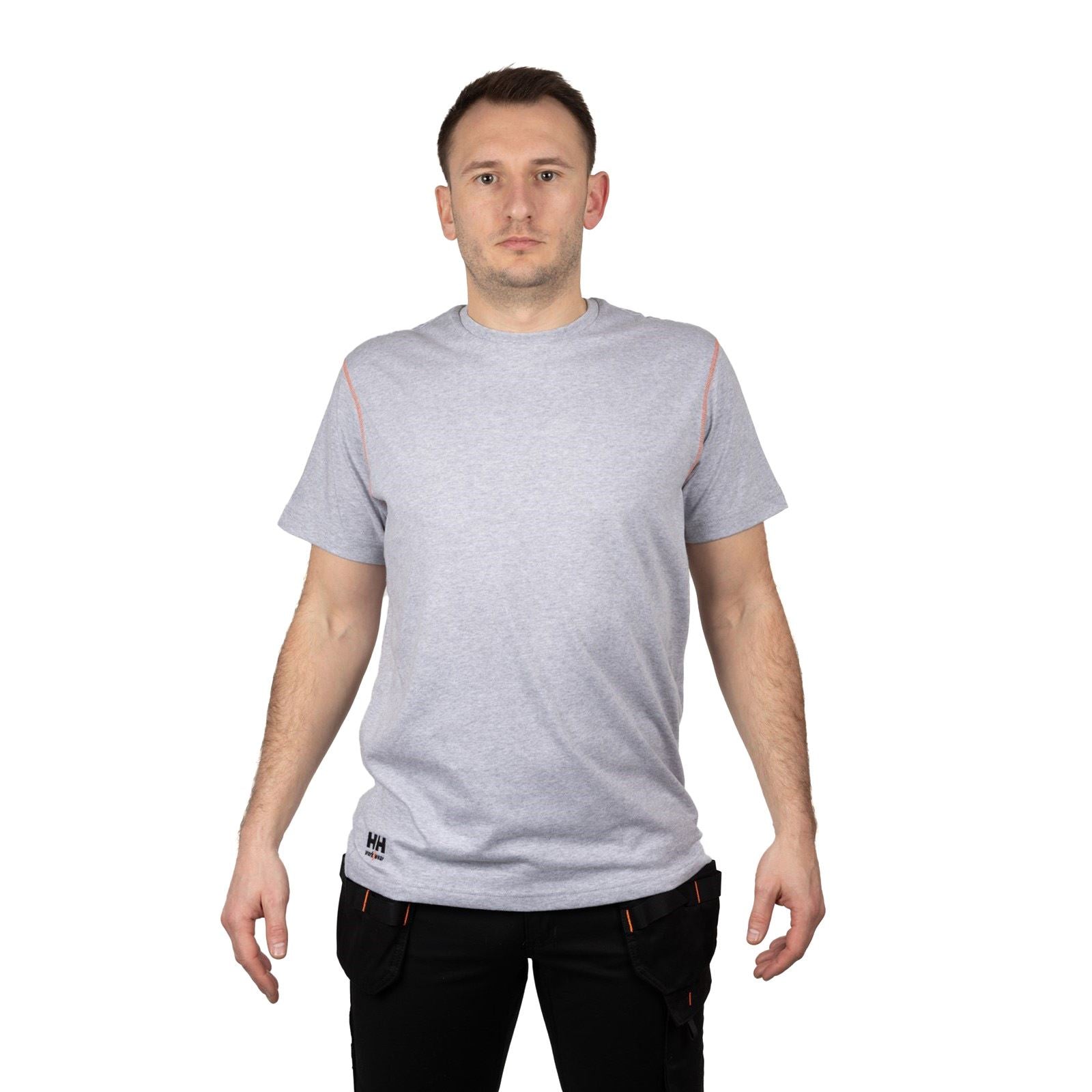 Helly Hansen Workwear Oxford Baumwoll Kurzarm T-Shirts Für Herren In Grau