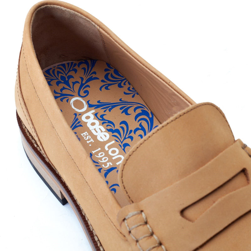 Base London Garfield Herrenslipper Aus Gebranntem Tan Leder