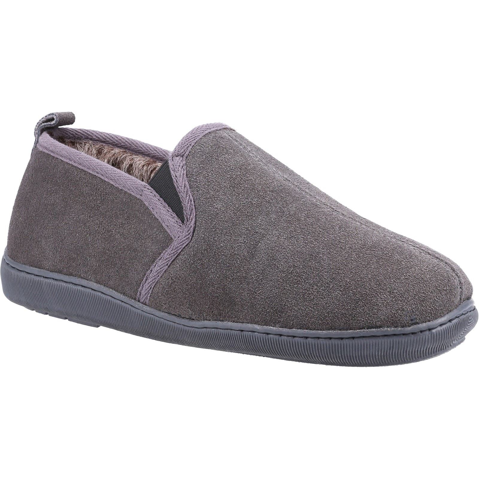 Hush Puppies Arnold Wildleder Herren Hausschuhe In Grau