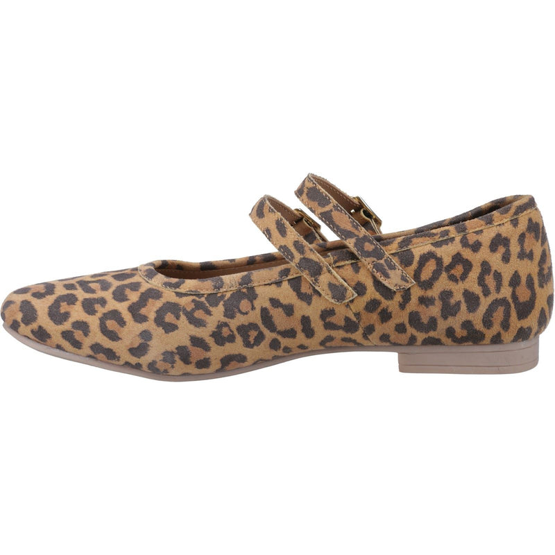 Hush Puppies Nancy Mary Jane Damen Loafers Aus Leder Mit Leopardenmuster