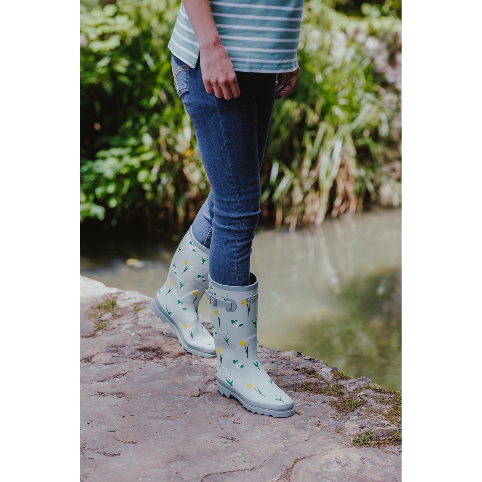 Cotswold Wildflower Tall Gummistiefel Für Damen In Mint