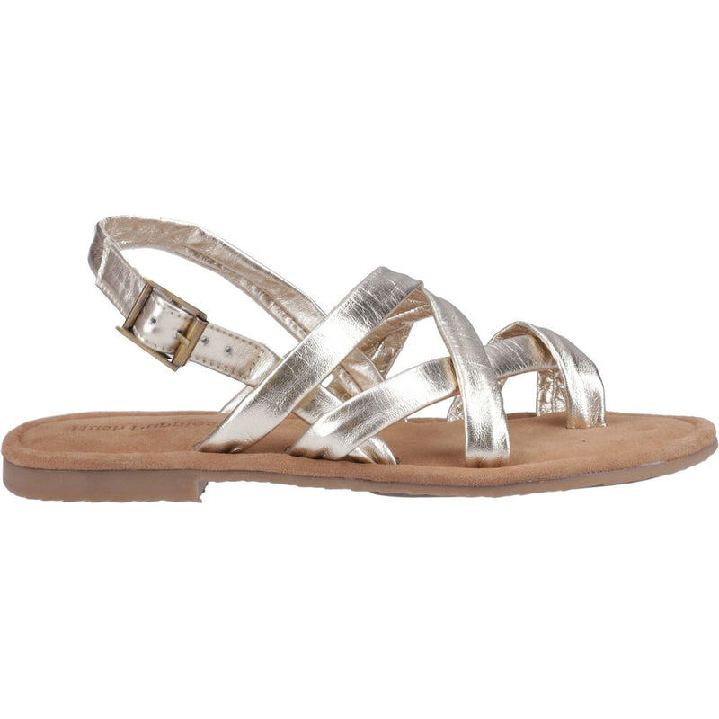 Hush Puppies Hope Damen Sandalen Aus Leder In Gold