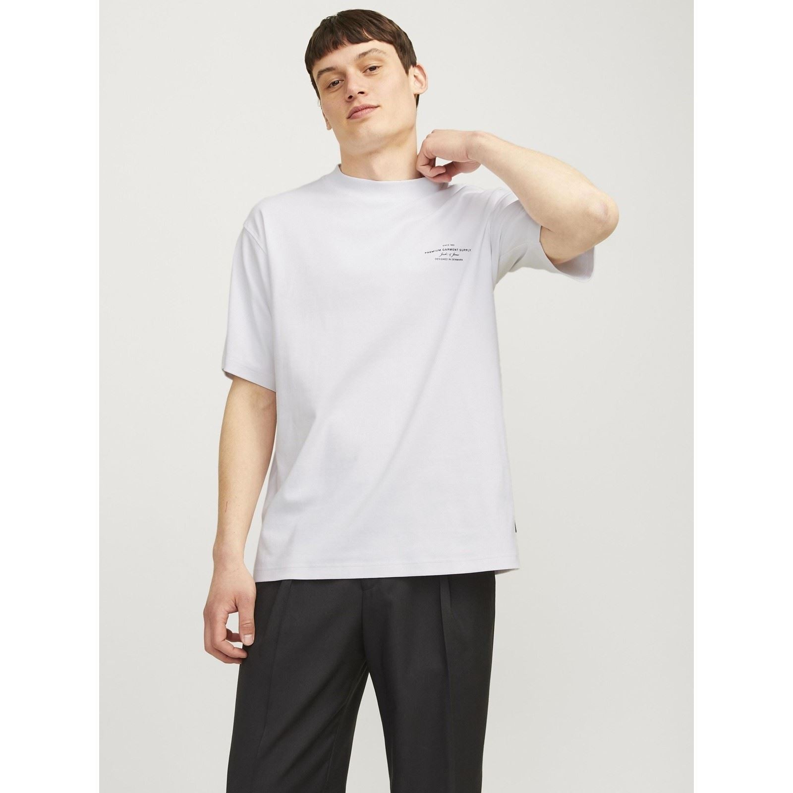 Jack & Jones Chad Branding Baumwolle Herren Weiße Kurzarm T-Shirts