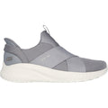 Skechers Bobs Squad Chaos Your Moment Textile Damen-Sneaker In Grau