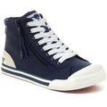 Rocket Dog Jazzin Hi Baumwoll-Damensneaker In Marineblau