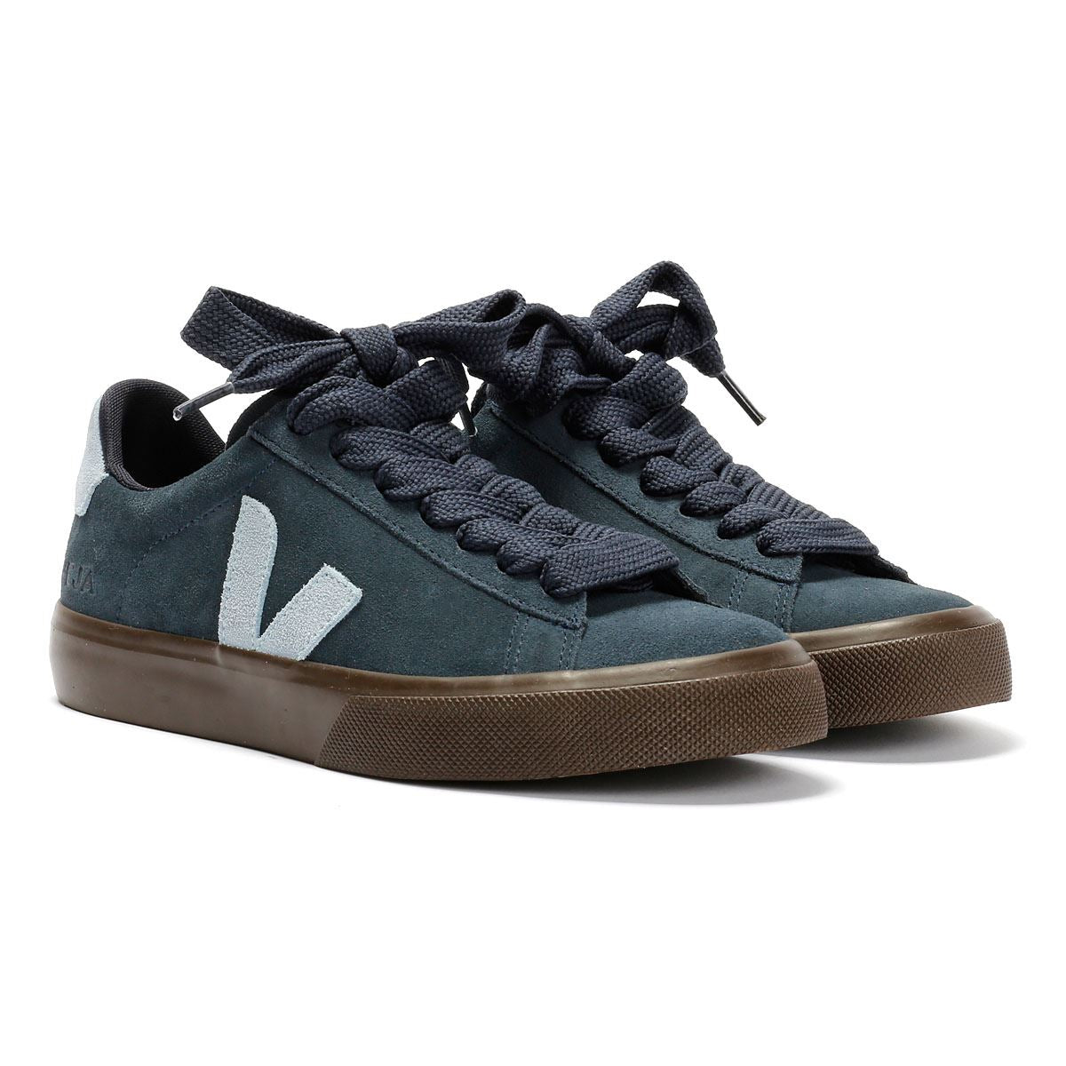 Veja Campo Wildleder Damen Blaue Sneaker