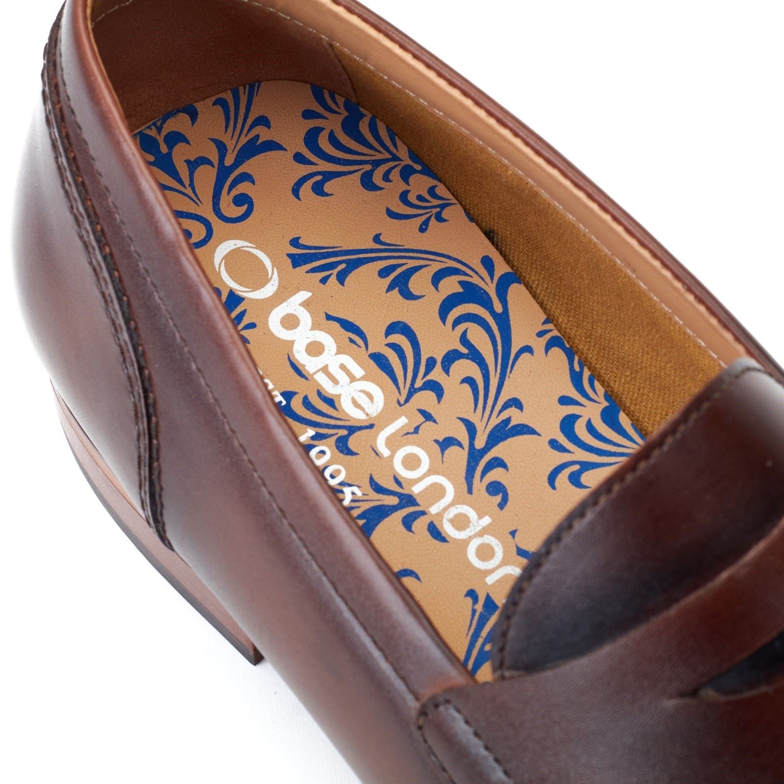 Base London Bruno Herrenschuhe Aus Gebranntem Braunem Leder