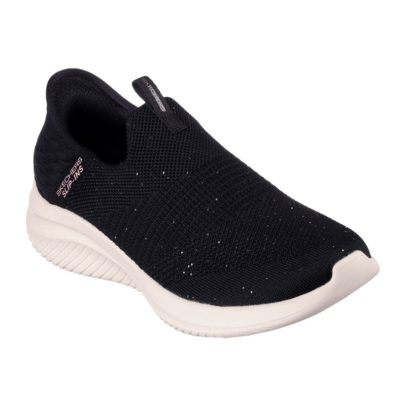Skechers Ultra Flex 3.0 Textile Damen Sneaker In Schwarz/Roségold