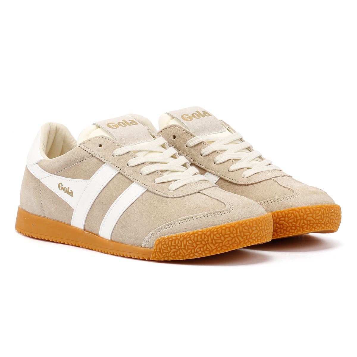 Gola Elan Damen Wildleder Turnschuhe In Beige