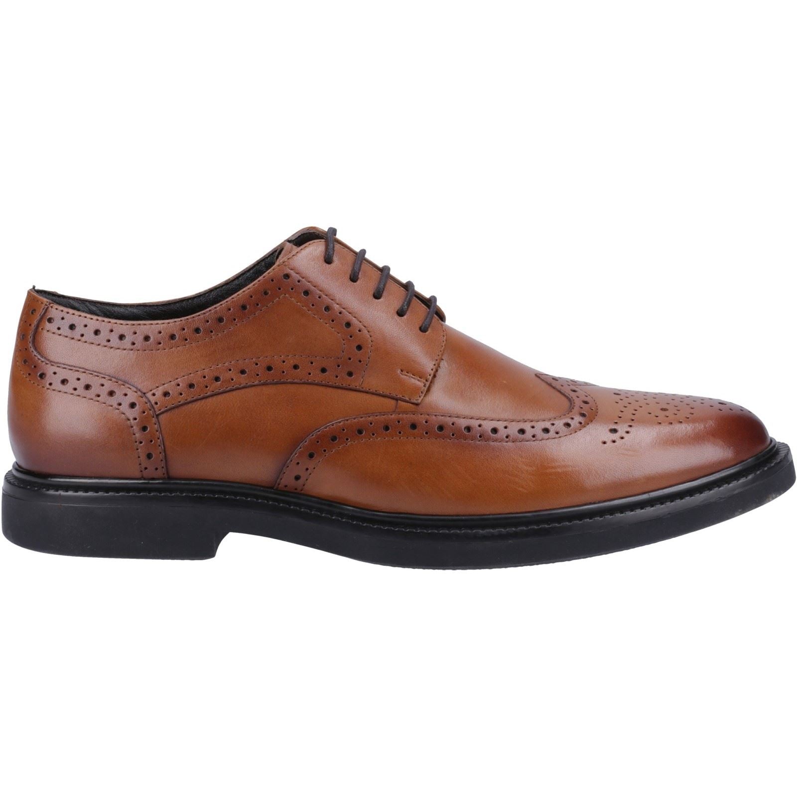 Hush Puppies Kingston Herren Brogues Schuhe Aus Braunem Leder