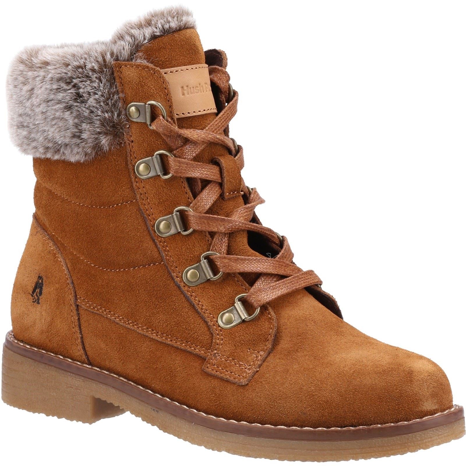 Hush Puppies Florence Leder Damen Stiefeletten In Braun